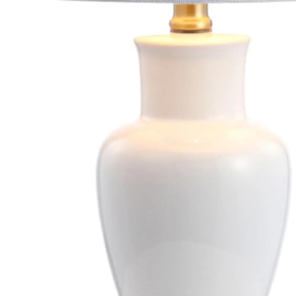 21" Gold Urn Table Lamp LED With Drum Shade HomeRoots