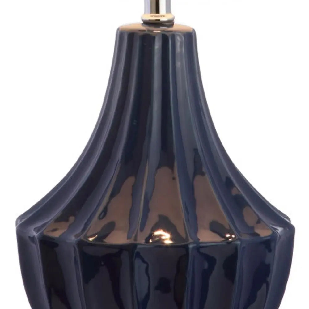 25" Clear Novelty Table Lamp LED With Drum Shade HomeRoots