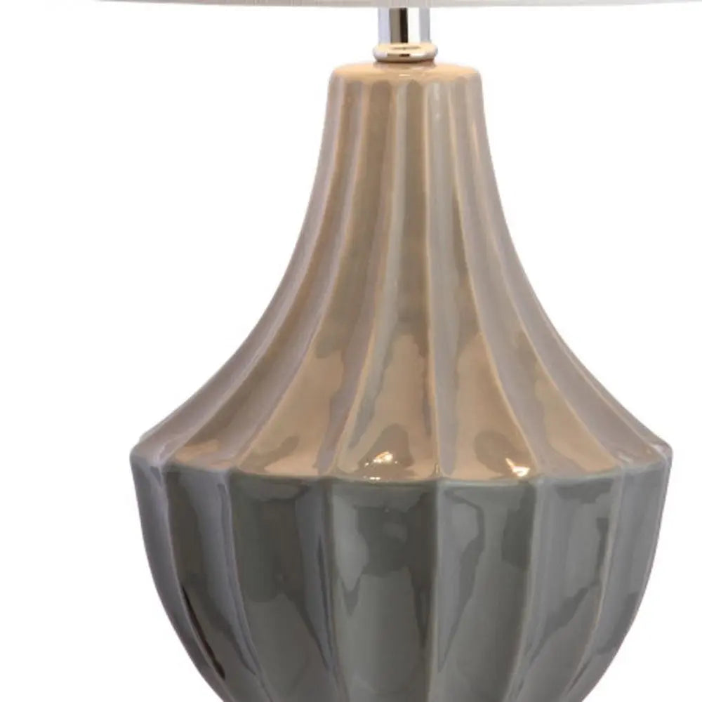 25" Clear Novelty Table Lamp LED With Drum Shade HomeRoots