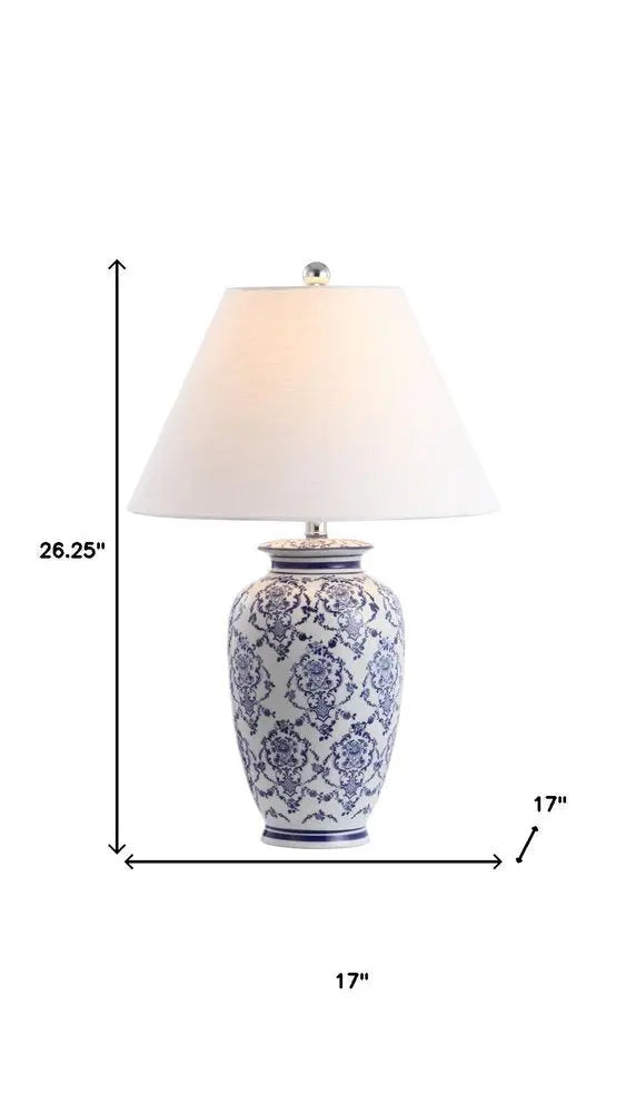 26" Blue Novelty Table Lamp LED With Globe Shade HomeRoots