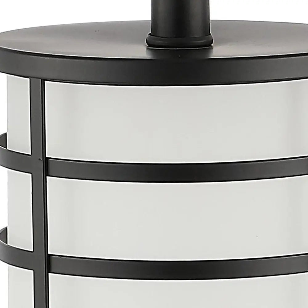 27" Black USB Table Lamp LED With Drum Shade HomeRoots