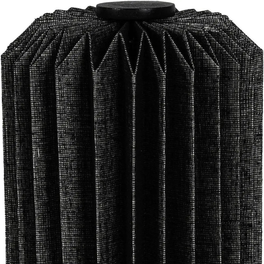 9" Black Geometric Table Lamp LED With Cylinder Shade HomeRoots