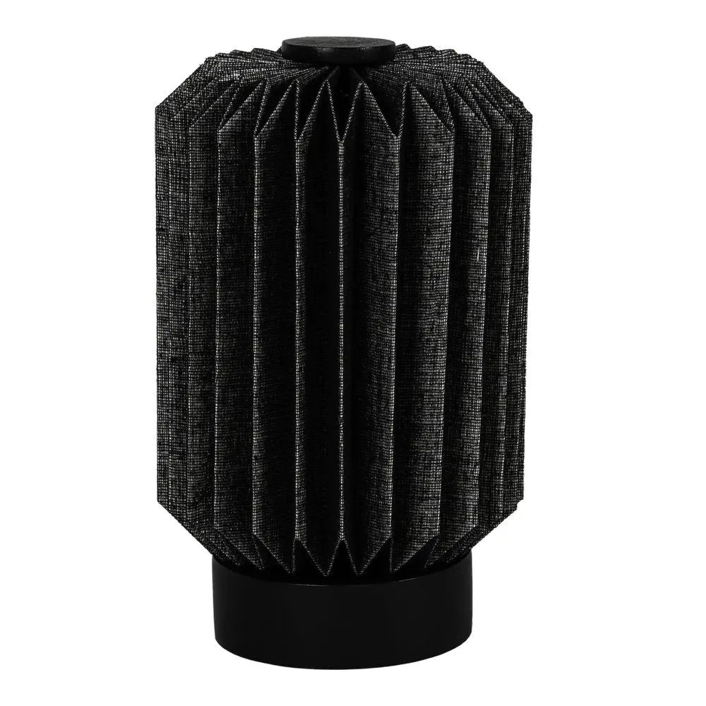 9" Black Geometric Table Lamp LED With Cylinder Shade HomeRoots