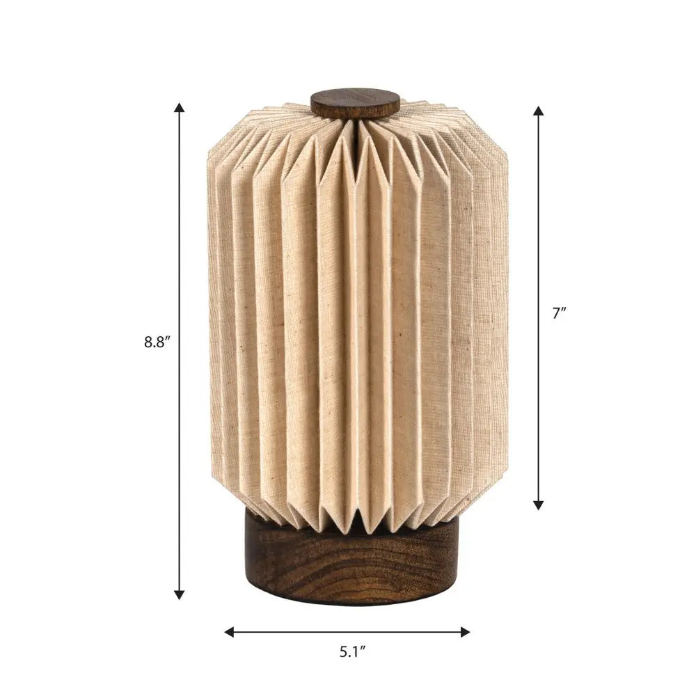 9" Natural Geometric Table Lamp LED With Cylinder Shade HomeRoots