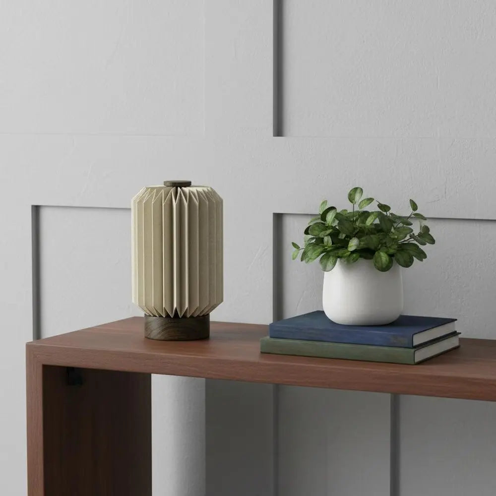 9" Natural Geometric Table Lamp LED With Cylinder Shade HomeRoots