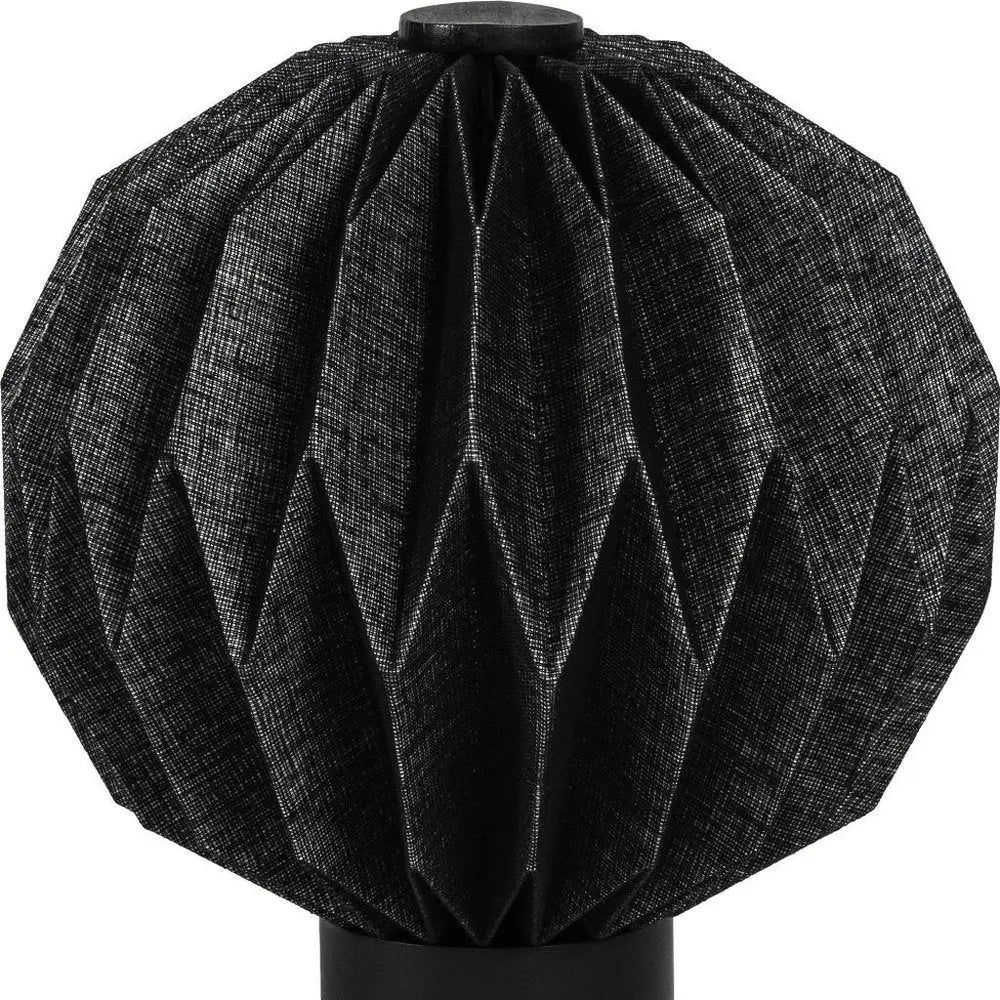 11" Black Geometric Table Lamp LED With Globe Shade HomeRoots