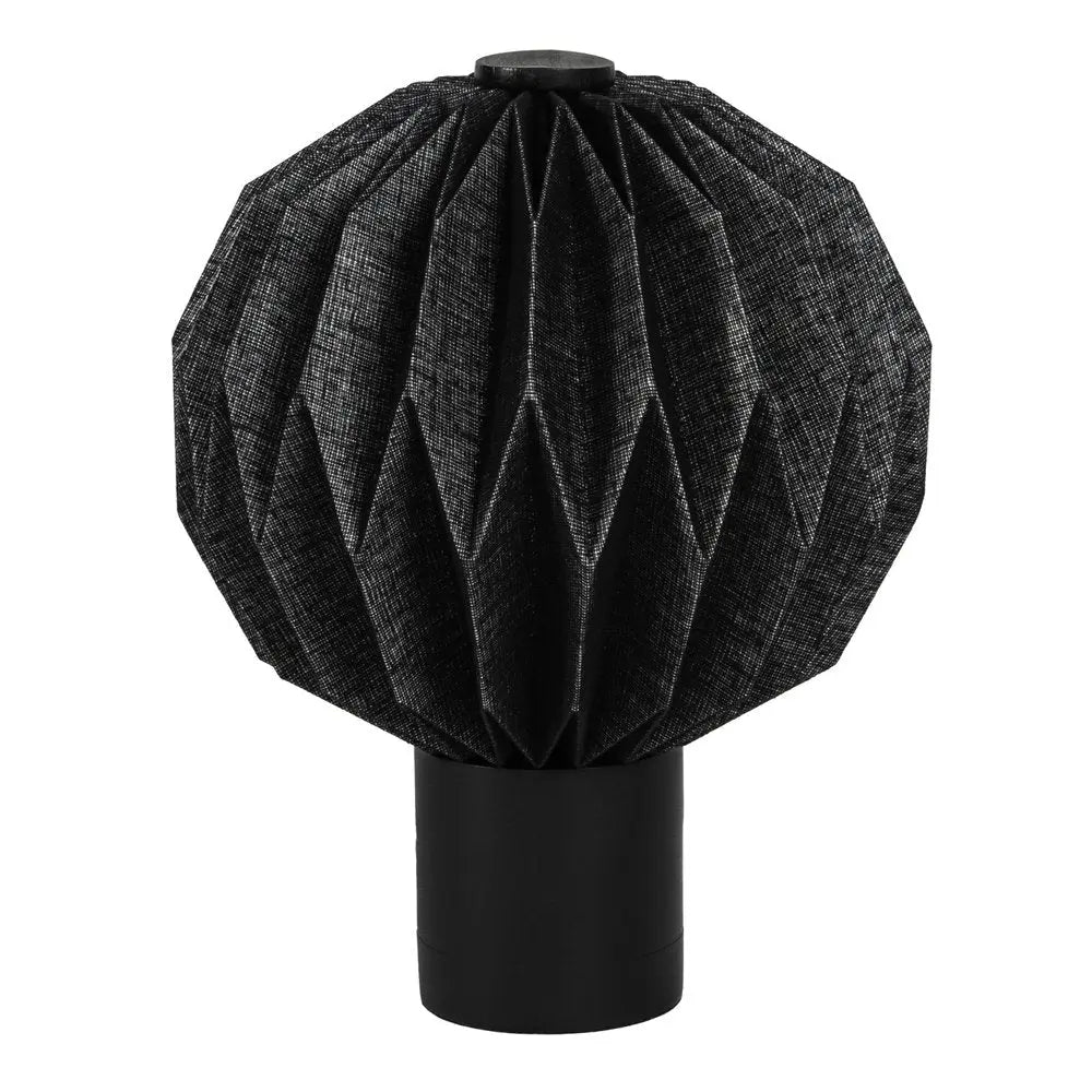 11" Black Geometric Table Lamp LED With Globe Shade HomeRoots