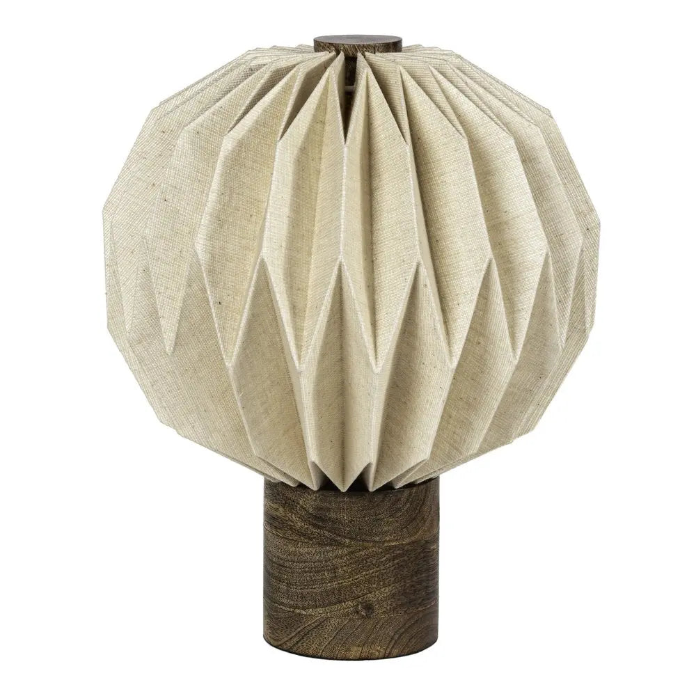 11" Natural Geometric Table Lamp LED With Globe Shade HomeRoots
