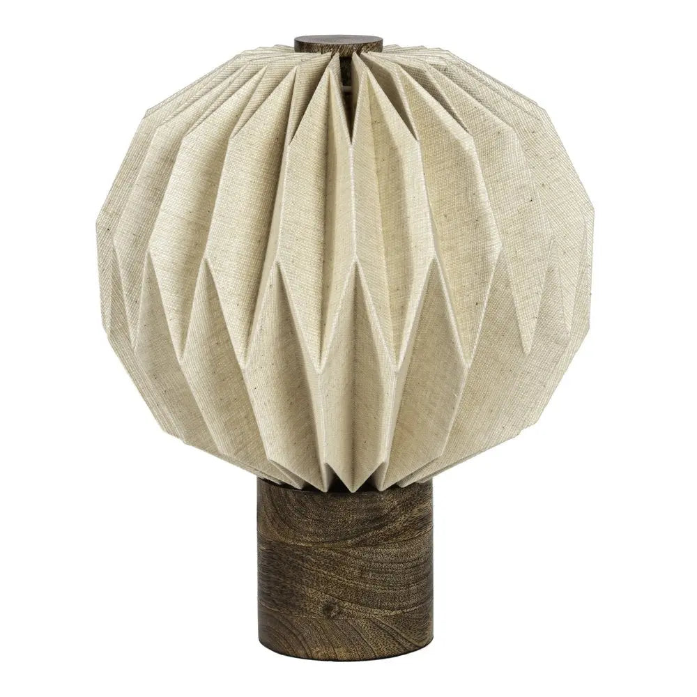 11" Natural Geometric Table Lamp LED With Globe Shade HomeRoots