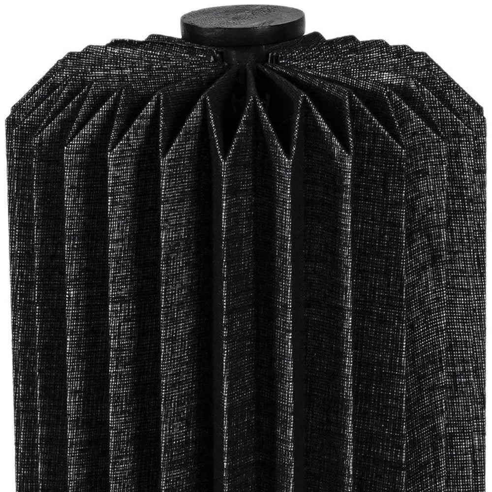 16" Black Geometric Table Lamp LED With Cylinder Shade HomeRoots