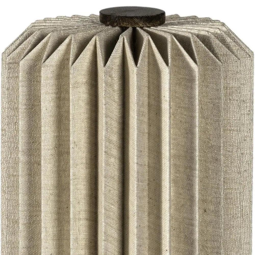 16" Natural Geometric Table Lamp LED With Cylinder Shade HomeRoots