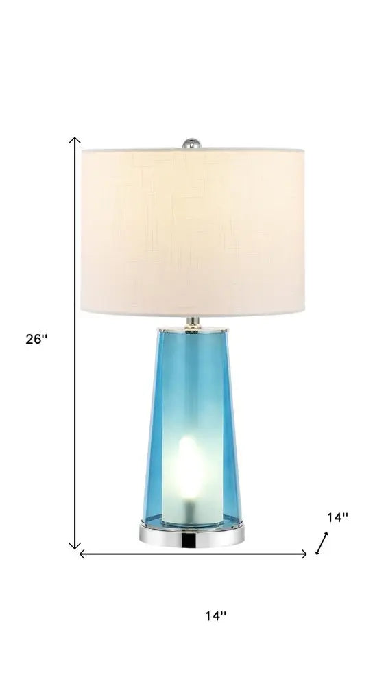 Set of Two 26" Silver Lighthouse Table Lamps LED With Drum Shades HomeRoots