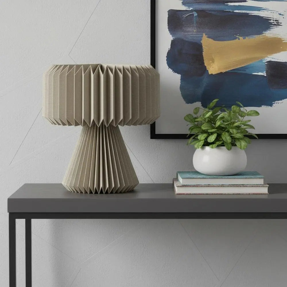 13" Clear Geometric Table Lamp LED With Cylinder Shade HomeRoots