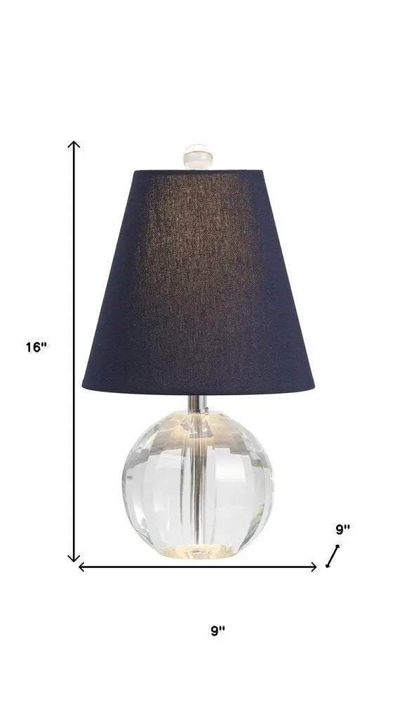 16" Clear Novelty Table Lamp LED With Globe Shade HomeRoots