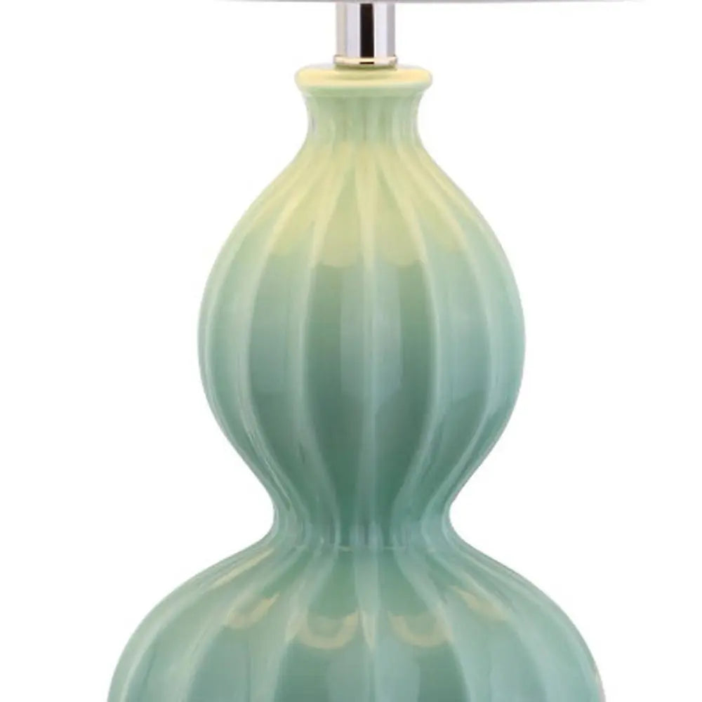 28" Clear Novelty Table Lamp LED With Drum Shade HomeRoots