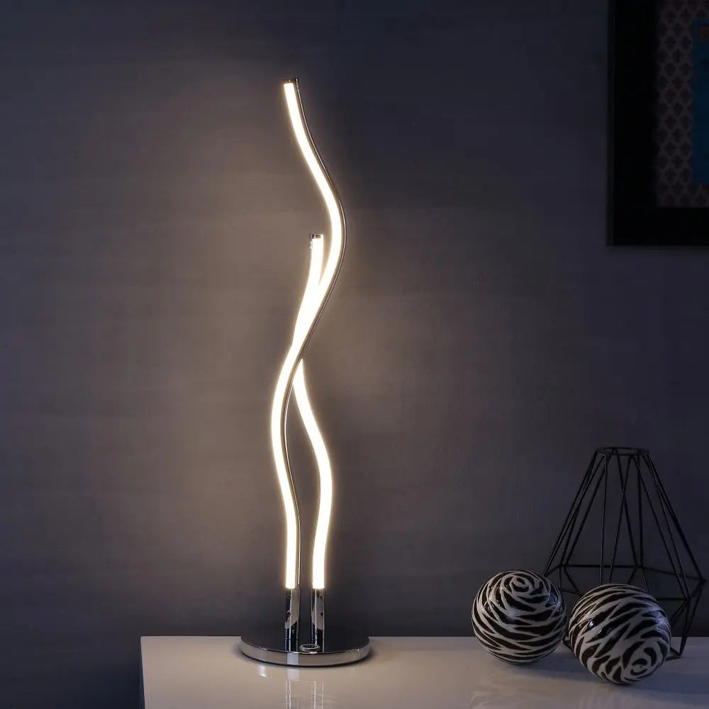 26" Silver Novelty Table Lamp LED HomeRoots