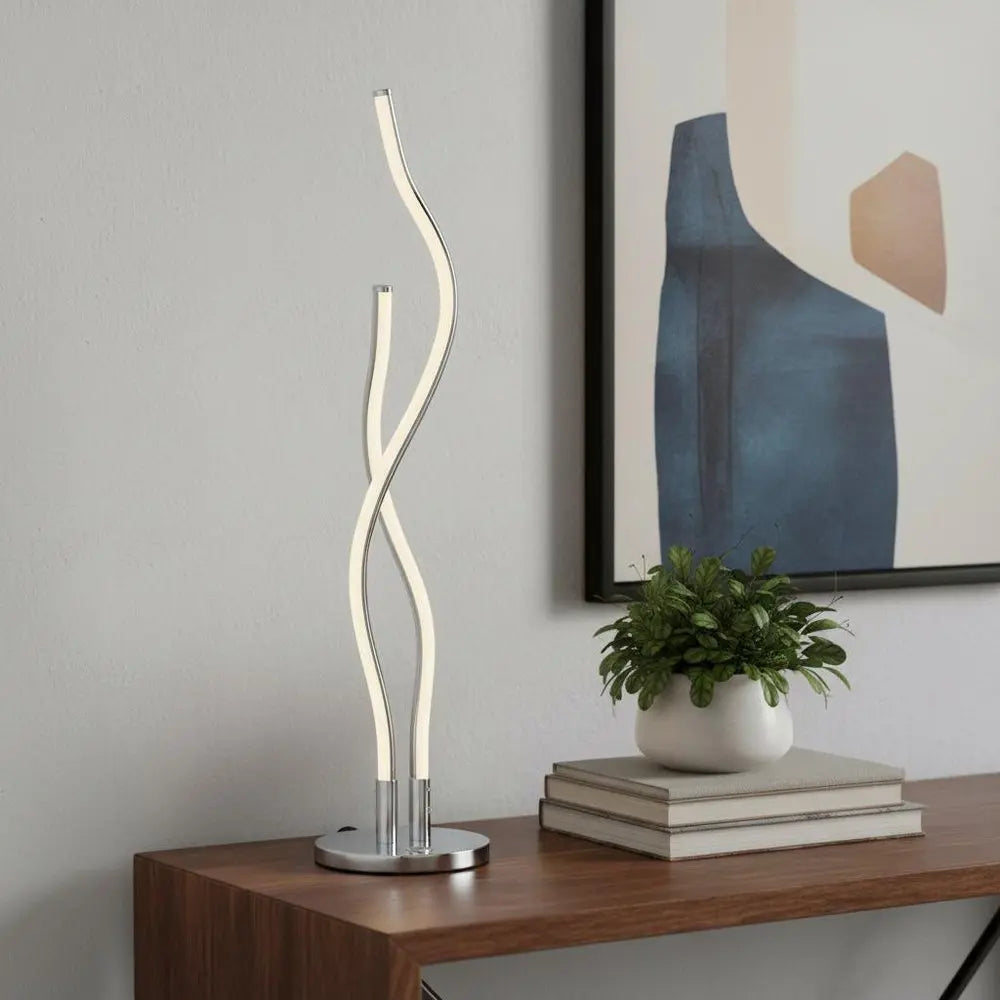 26" Silver Novelty Table Lamp LED HomeRoots