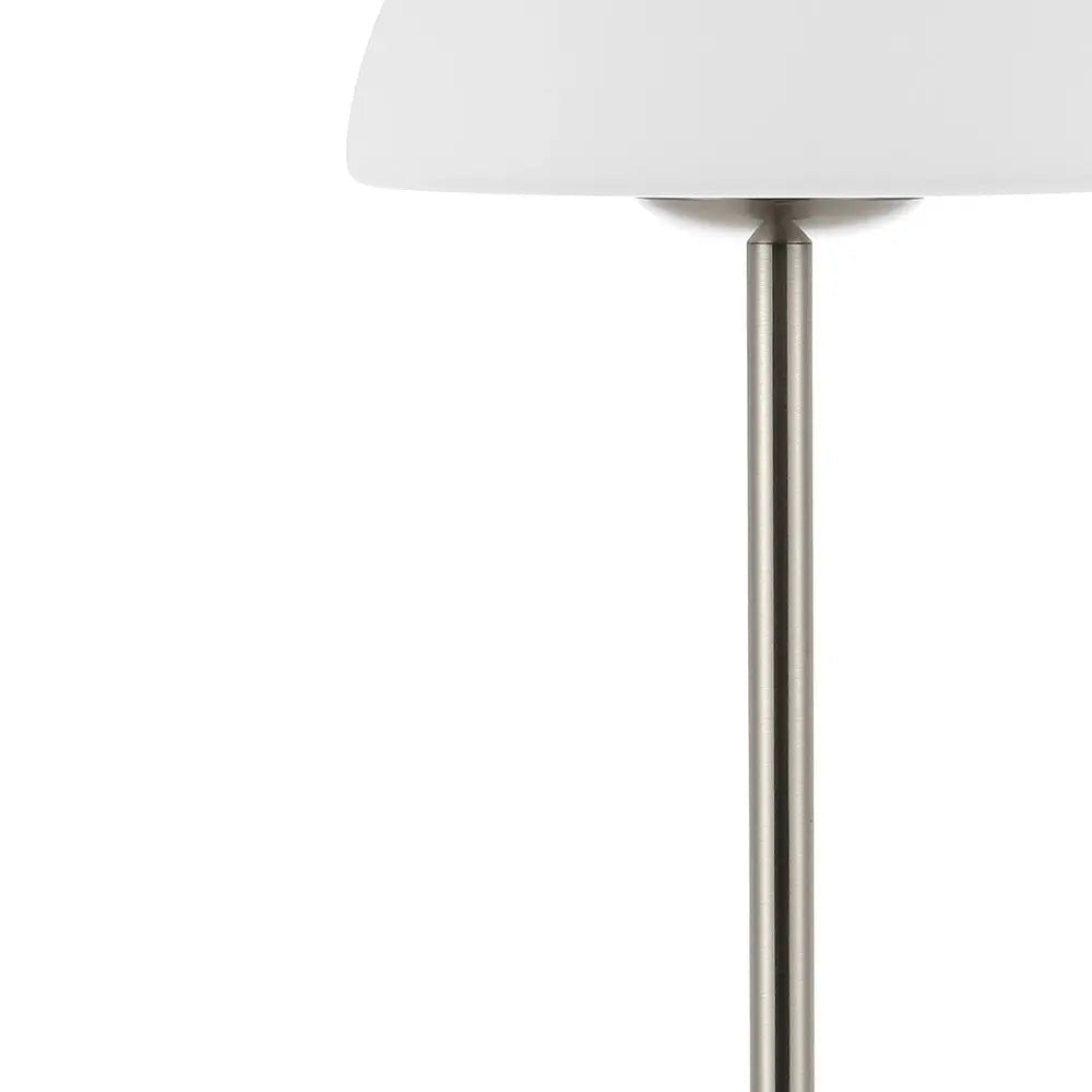 13" Nickel USB Table Lamp LED With Dome Shade HomeRoots