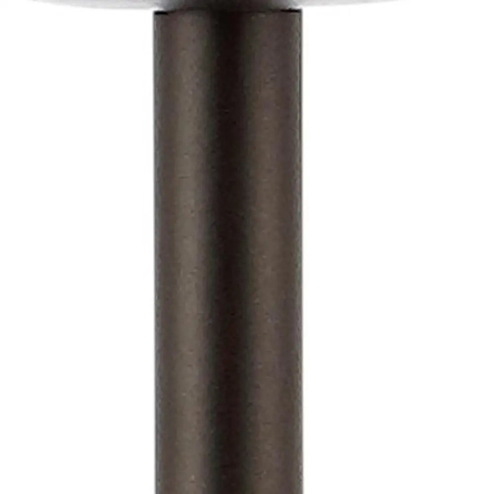 13" Antiqued Bronze USB Table Lamp LED With Dome Shade HomeRoots