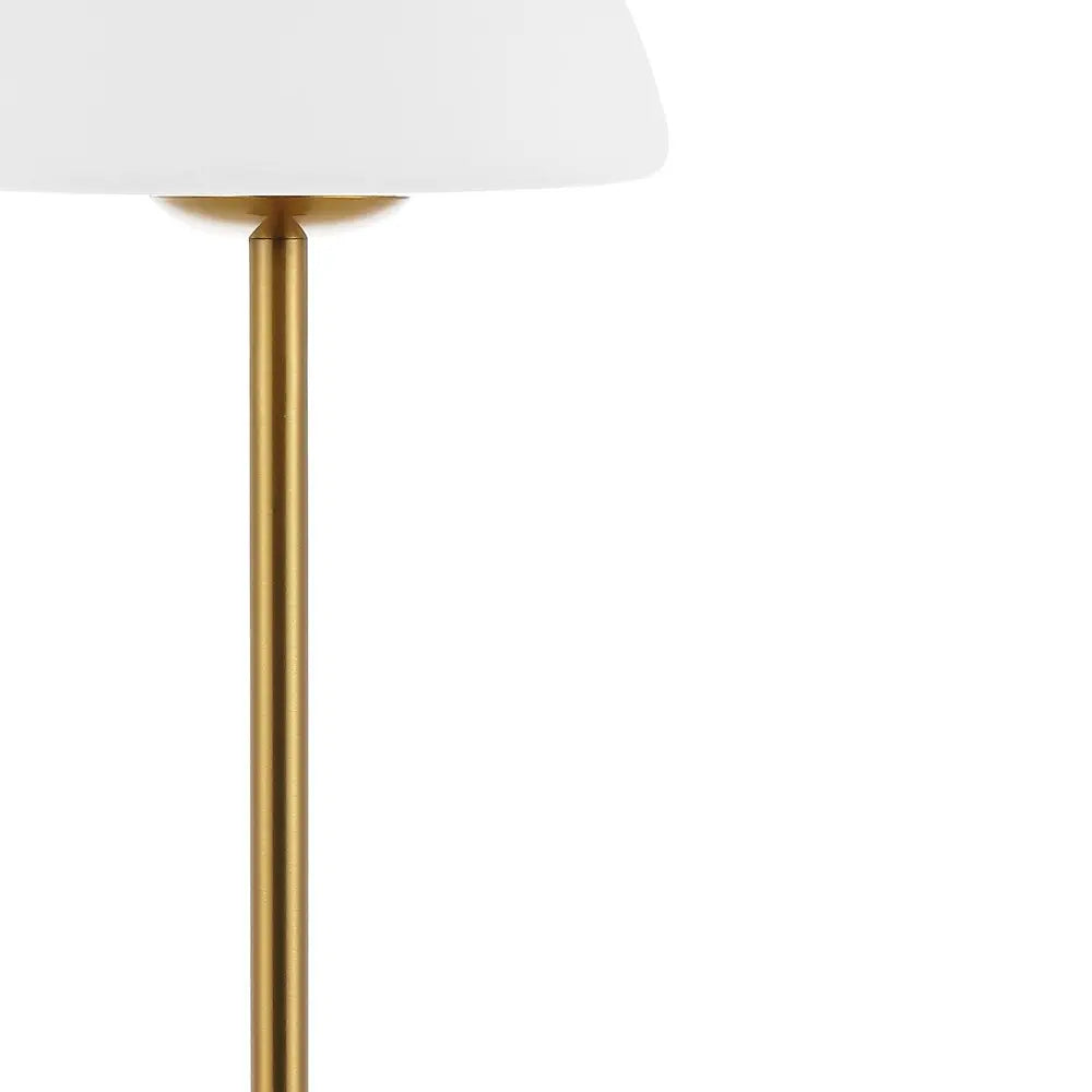13" Gold USB Table Lamp LED With Dome Shade HomeRoots