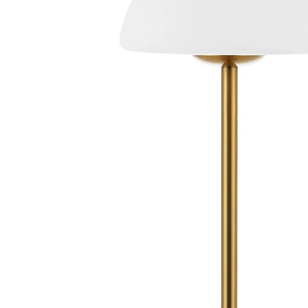 13" Gold USB Table Lamp LED With Dome Shade HomeRoots