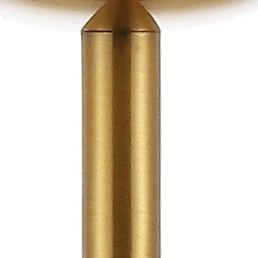 13" Gold USB Table Lamp LED With Dome Shade HomeRoots