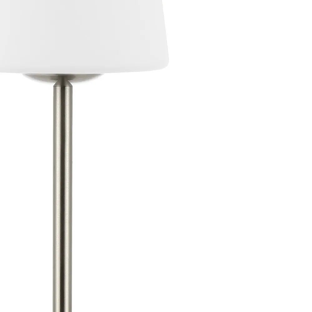 13" Nickel USB Table Lamp LED With Empire Shade HomeRoots
