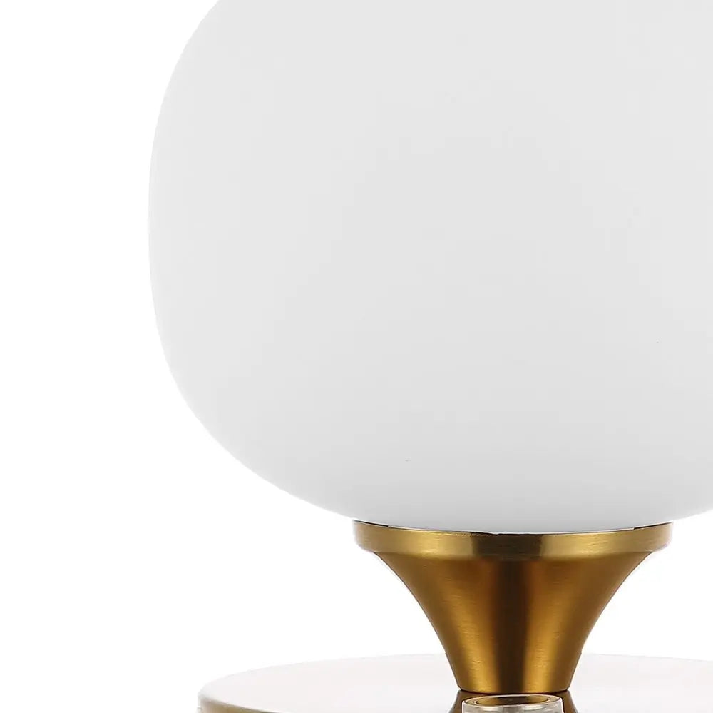 6" Gold Novelty USB Table Lamp LED With Globe Shade HomeRoots