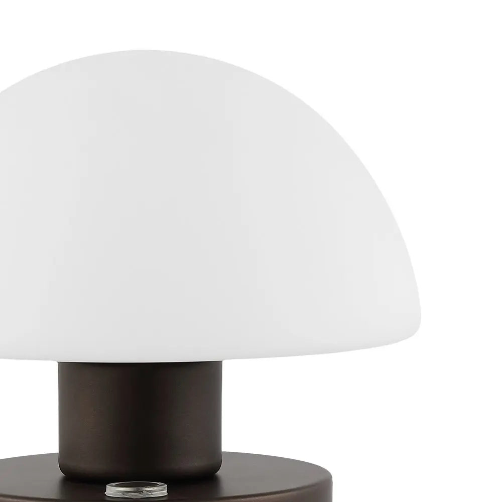 6" Antiqued Bronze Novelty USB Table Lamp LED With Dome Shade HomeRoots