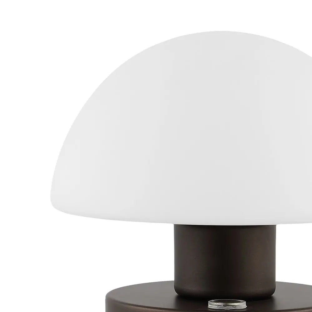 6" Antiqued Bronze Novelty USB Table Lamp LED With Dome Shade HomeRoots