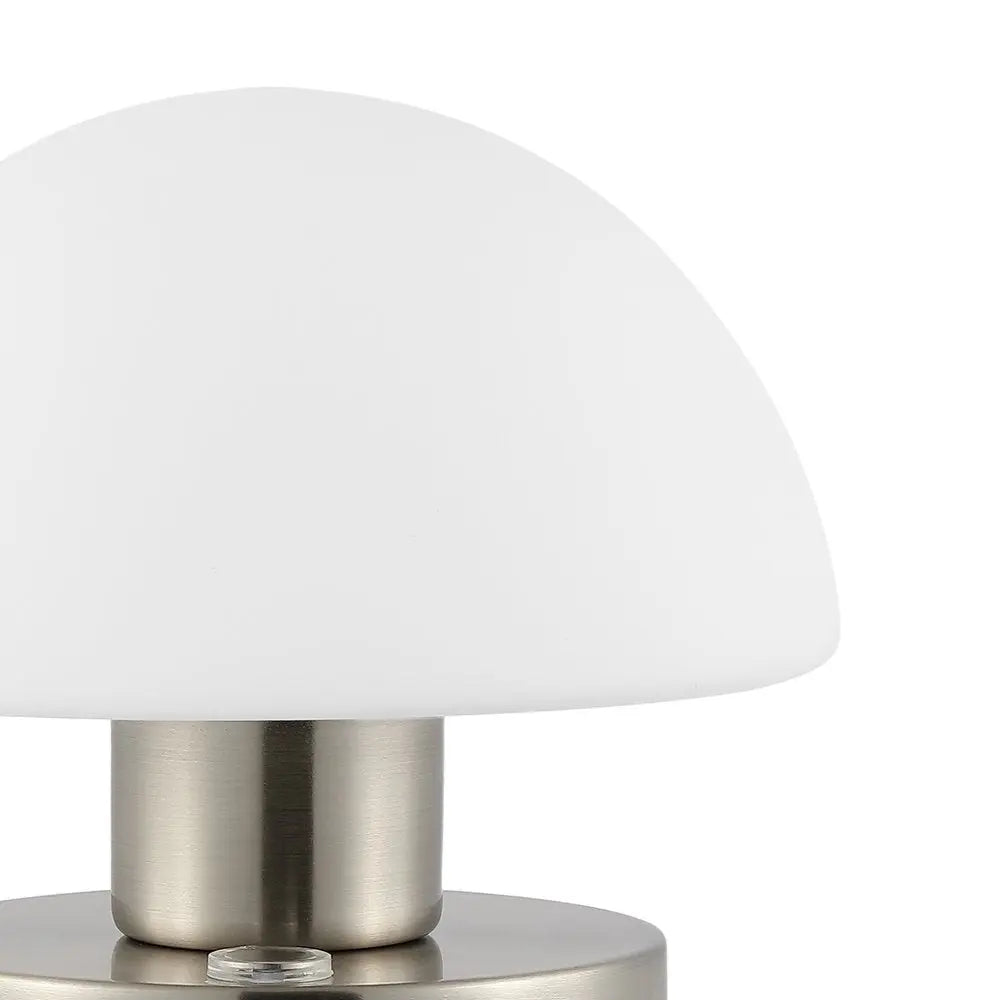 6" Nickel Novelty USB Table Lamp LED With Dome Shade HomeRoots
