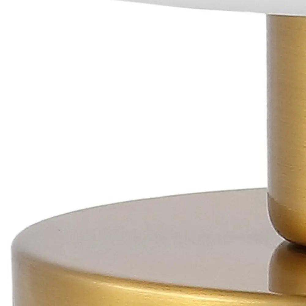 6" Gold Novelty USB Table Lamp LED With Dome Shade HomeRoots