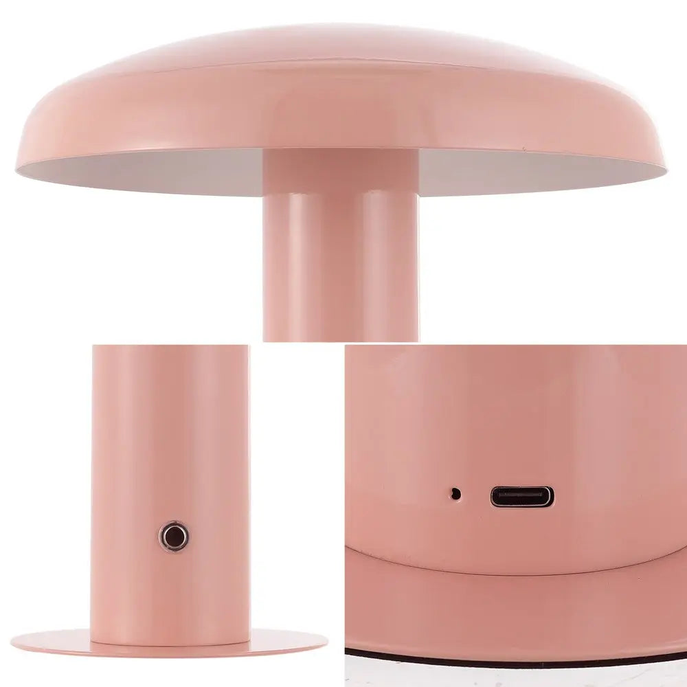 11" Pink Novelty USB Table Lamp LED With Globe Shade HomeRoots