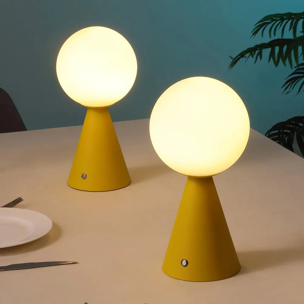 Set of Two 12" Clear Lighthouse USB Table Lamps LED HomeRoots