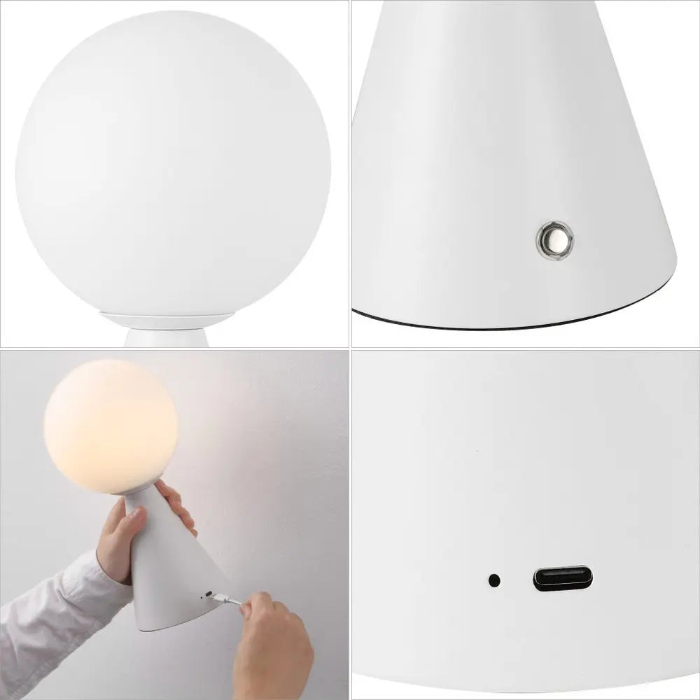 Set of Two 12" Clear Lighthouse USB Table Lamps LED HomeRoots