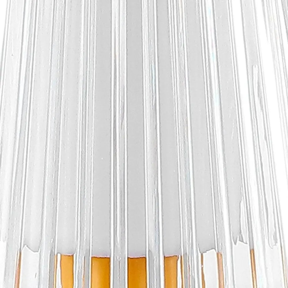 13" Orange USB Table Lamp LED With Empire Shade HomeRoots