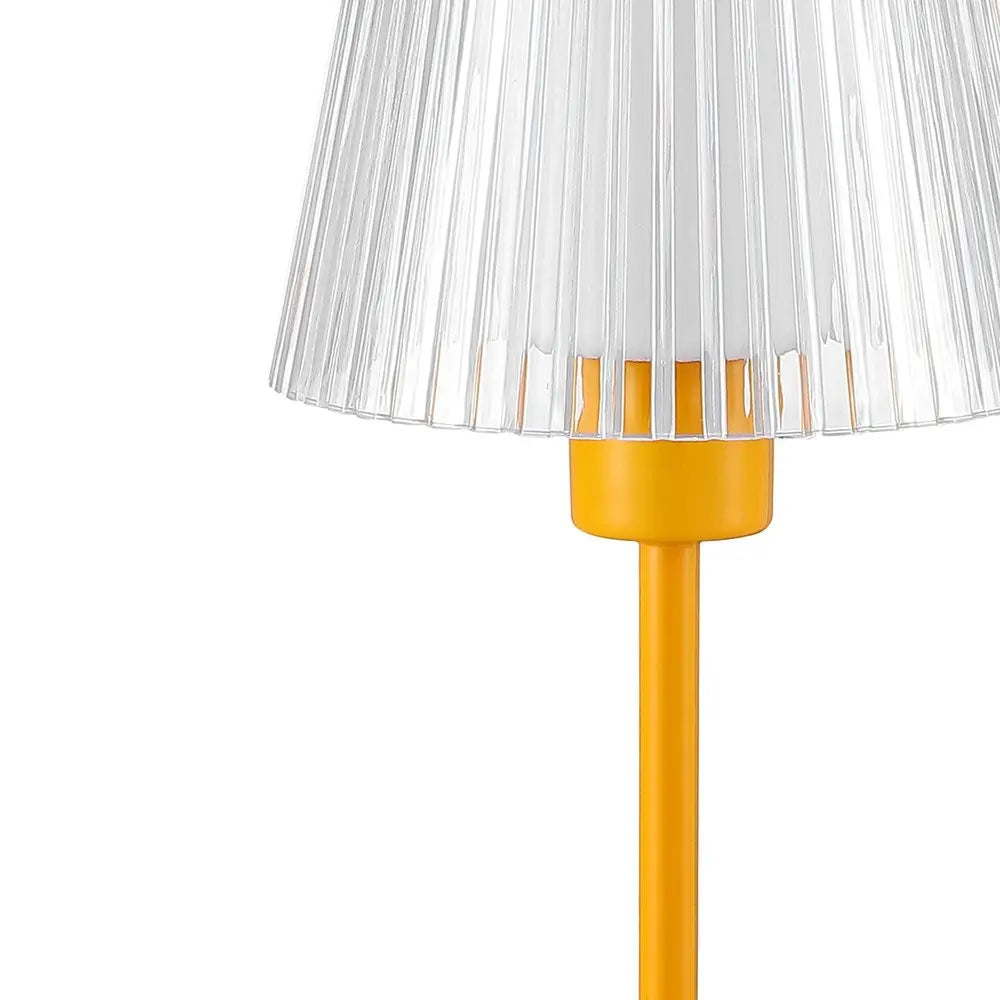 13" Orange USB Table Lamp LED With Empire Shade HomeRoots
