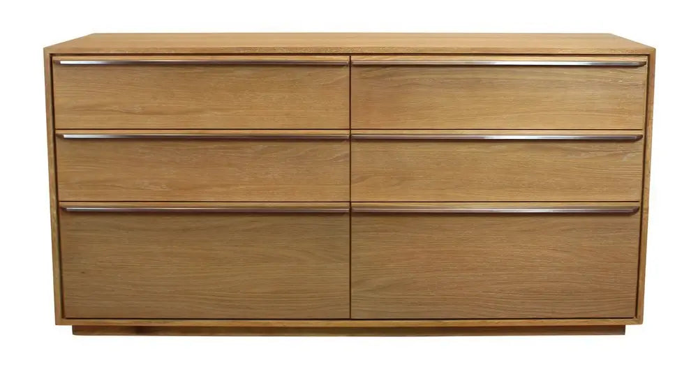 72" Brown Solid Wood Six Drawer Double Dresser - NOBLE HOME INTERIORS