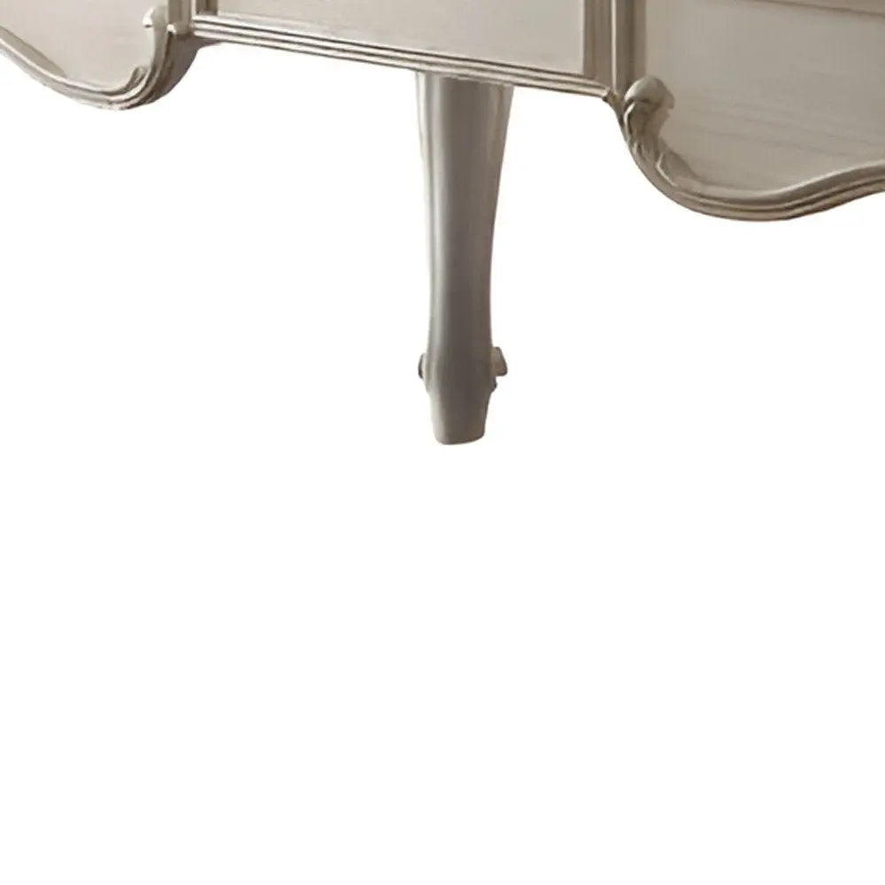 72" White Wood Executive Desk With Three Drawers - NOBLE HOME INTERIORS