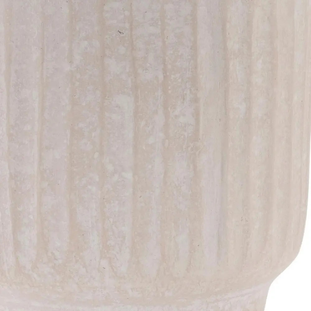 8" Beige Urn Resin Table Vase - NOBLE HOME INTERIORS
