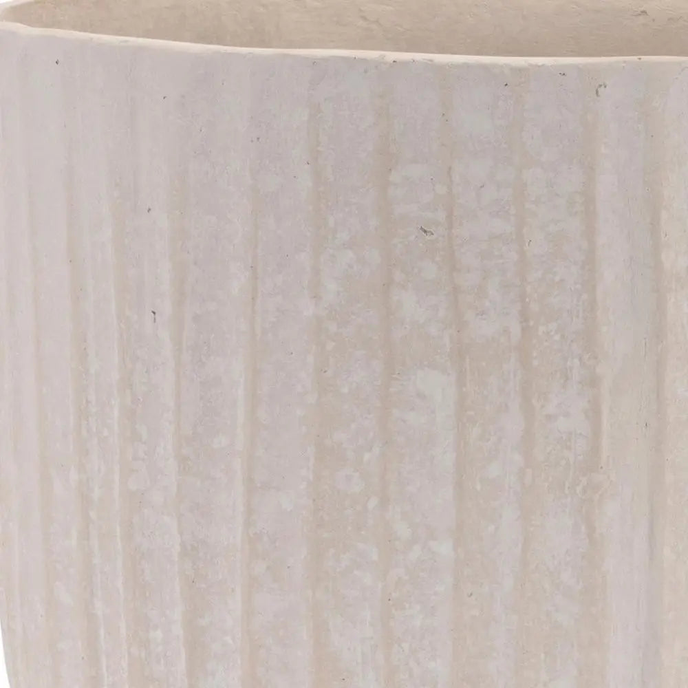 8" Beige Urn Resin Table Vase - NOBLE HOME INTERIORS