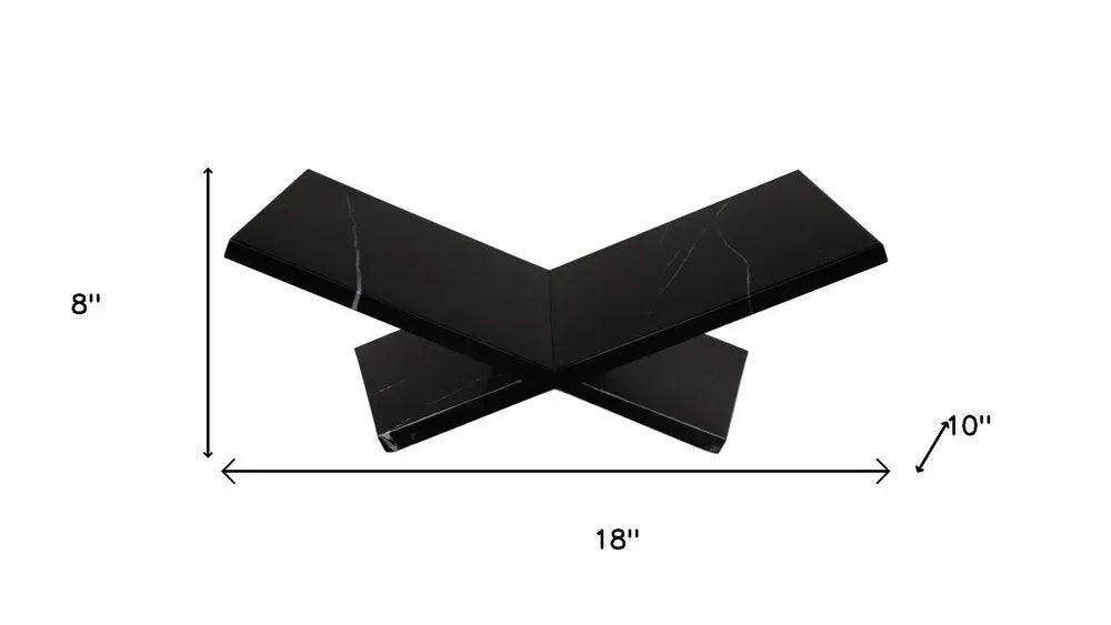 8" Black One Tier Bookcase - NOBLE HOME INTERIORS