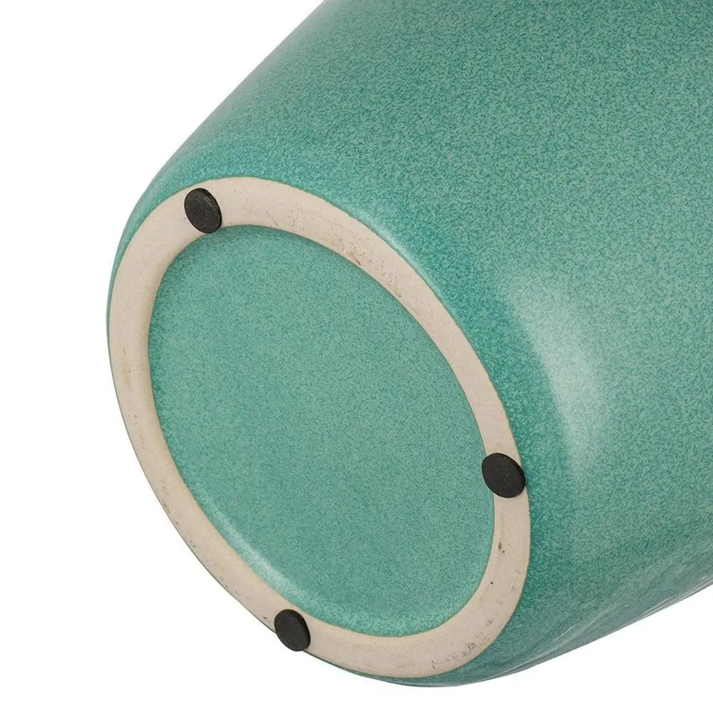 8" Brown Round Ceramic Table Vase - NOBLE HOME INTERIORS