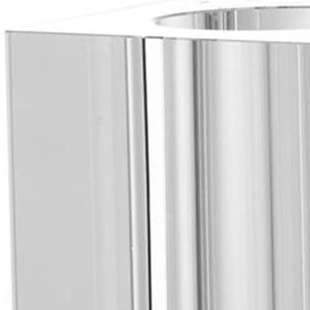 8" Clear Square Glass Table Vase - NOBLE HOME INTERIORS