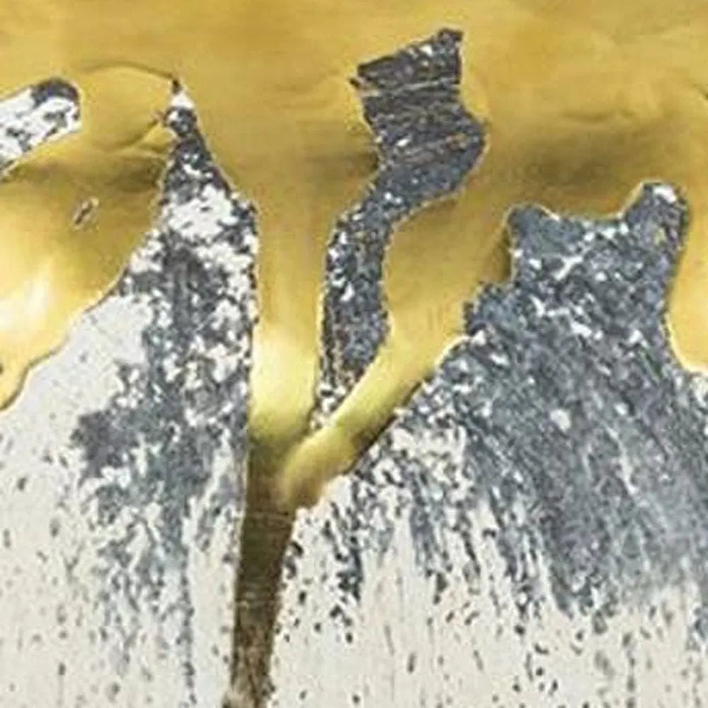 8" Gray Ivory And Gold Modern Abstract Ceramic Table Vase - NOBLE HOME INTERIORS