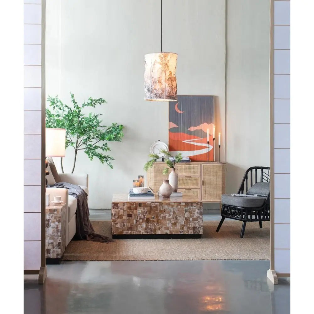 8" Ivory And Brown Round Ceramic Table Vase - NOBLE HOME INTERIORS