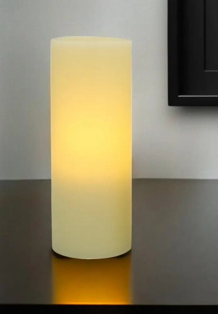 8" Ivory Flameless Pillar Candle - NOBLE HOME INTERIORS