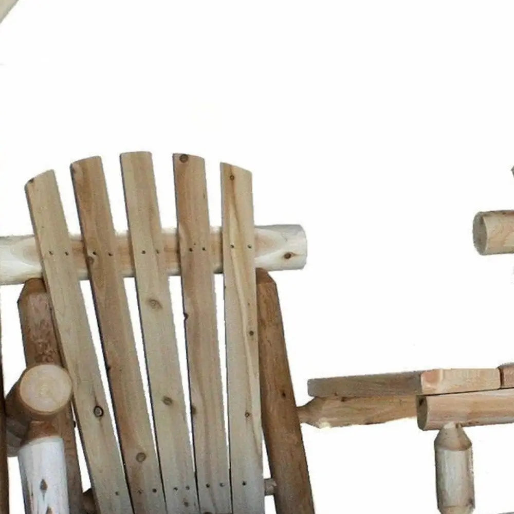 87" Natural Solid Wood Swing Chair - NOBLE HOME INTERIORS