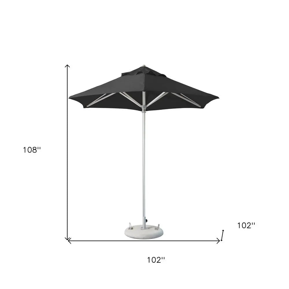 9' Black Polyester Round Market Patio Umbrella - NOBLE HOME INTERIORS