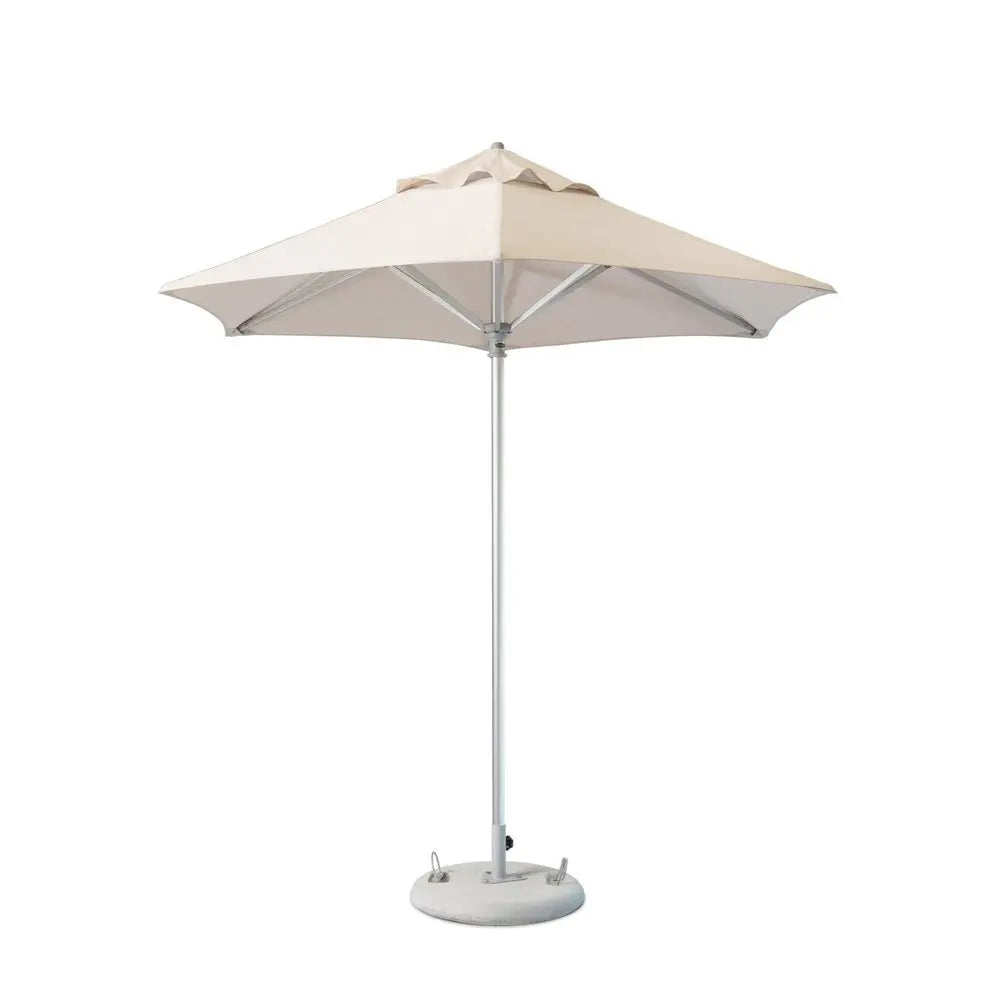9' Ecru Polyester Round Market Patio Umbrella - NOBLE HOME INTERIORS